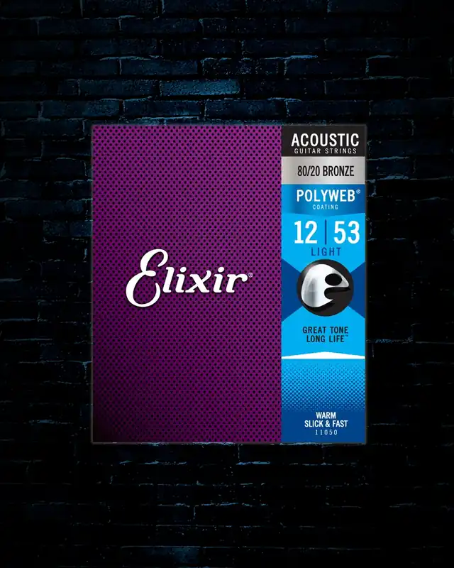 Big Sale Elixir 11050 Polyweb 80/20 Bronze Acoustic Strings - Light (12-53)