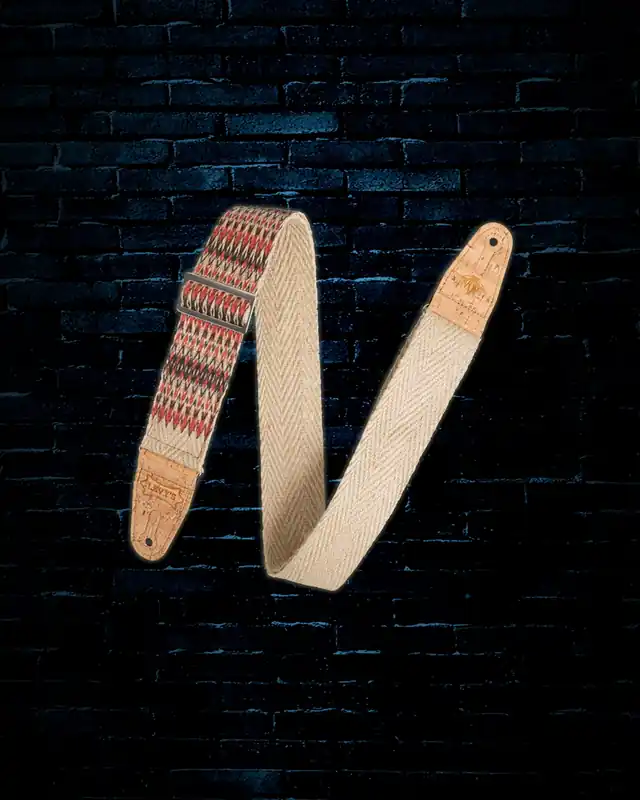 Limited Offer Levy's 2" Print Series Hemp Webbing Guitar Strap - Towers
