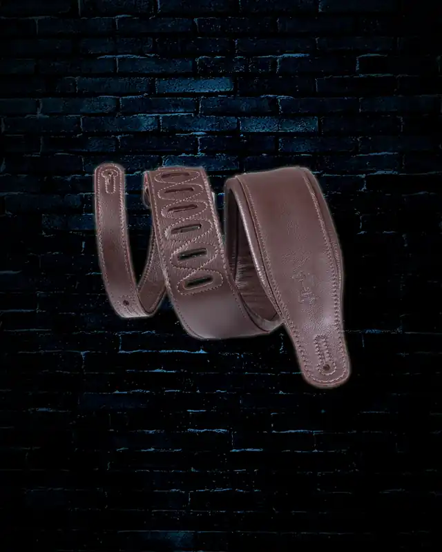 Limited Offer Levy's 3.25" Garment Leather Guitar Strap - Dark Brown