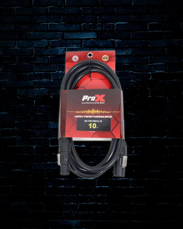 While Supplies Last ProX 10' 12AWG PowerKon Compatible Male to Female Power Cable