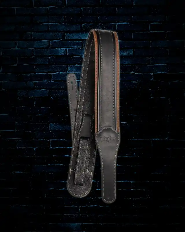 Price Cut Taylor 2.5" American Dream Leather Guitar Strap - Brown/Black