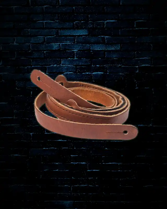Henry Heller 2" Leather Bluegrass Mandolin Strap - Brown Worldwide Shipping