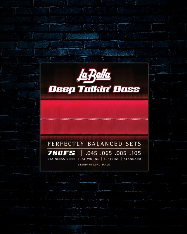 La Bella 760FS Flat Wound Stainless Steel Bass Strings - (45-105) Express Delivery