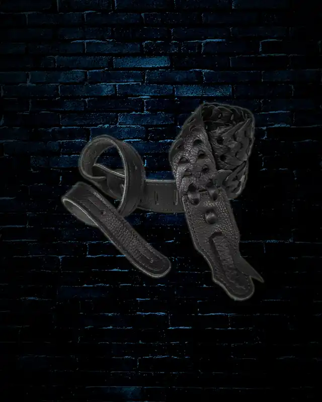 Franklin 2" Link Glove Leather Guitar Strap - Black Price Cut