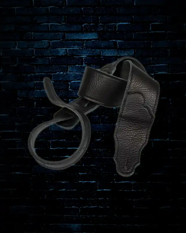 Franklin 2.5" Original Glove Leather Guitar Strap - Black Secure Checkout
