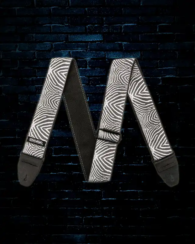 Top Pick Dunlop Jacquard Guitar Strap - Zebra Cadabra