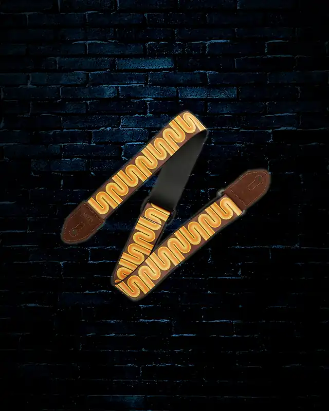 Viral Levy's Mid-Century Modern Series Guitar Strap - Sunset Groove