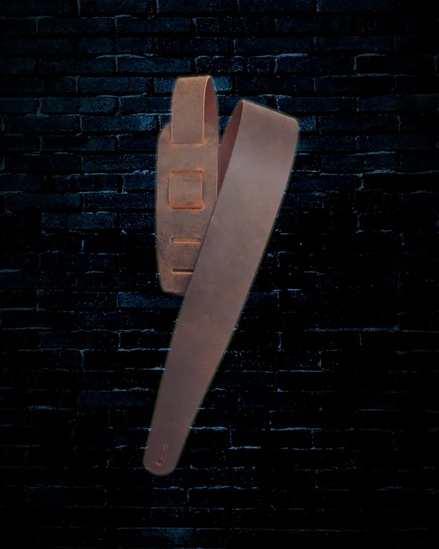 LM Products 2.3" Crazyhorse Leather Guitar Strap - Brown New Release