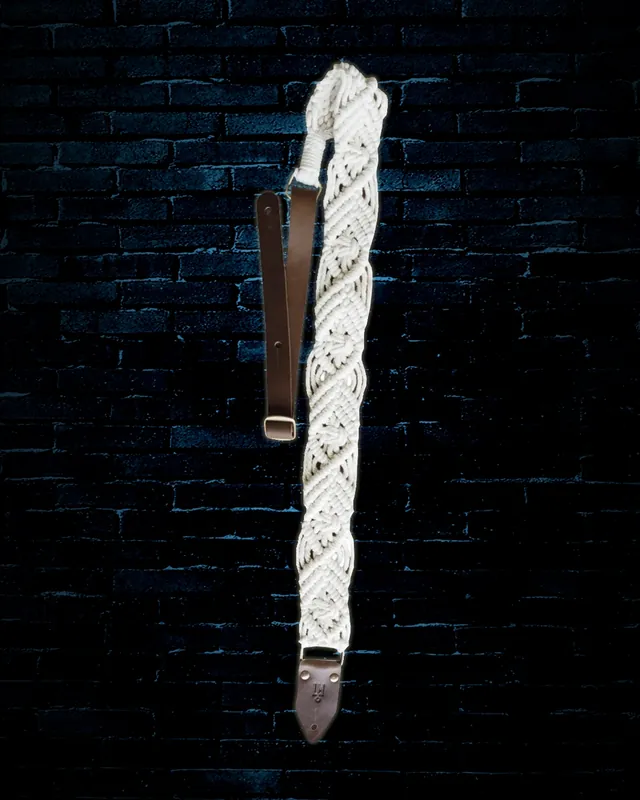 Authentic LM 2" Macrame Guitar Strap - Natural