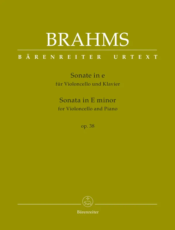 Brahms Sonata for Violoncello and Piano E minor op. 38 Final Sale
