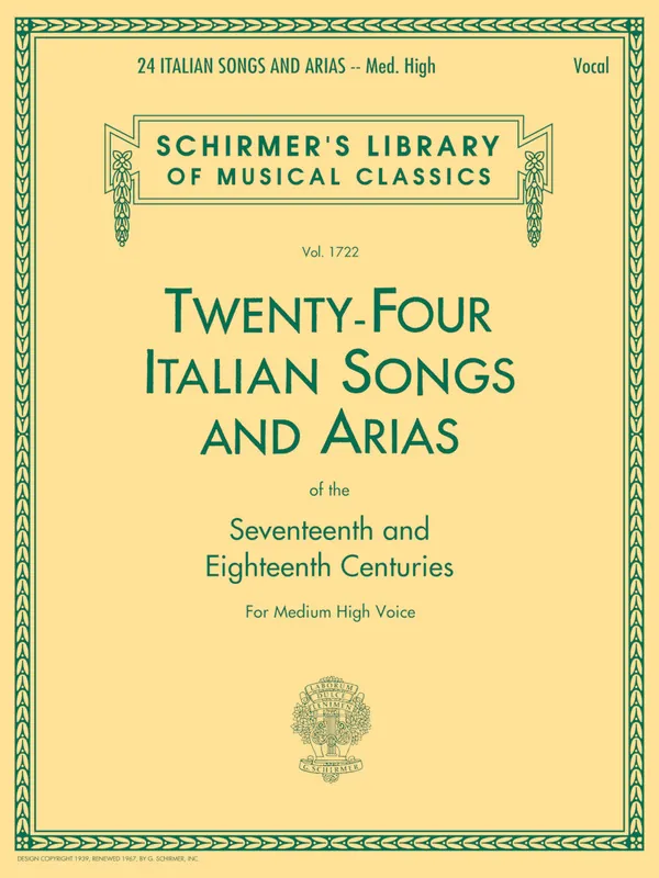 Hot Deal Twenty Four Italian Songs & Arias of the 17th & 18th Centuries Medium High Voice