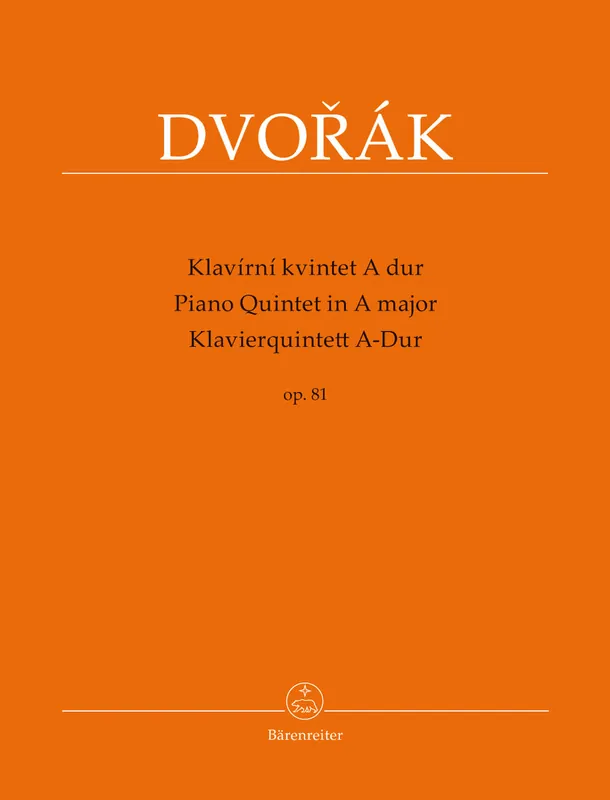 Same Day Shipping Dvorak Piano Quintet in A major Opus 81