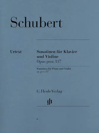High Quality Schubert Sonatinas for Piano and Violin Opus Posthumous 137