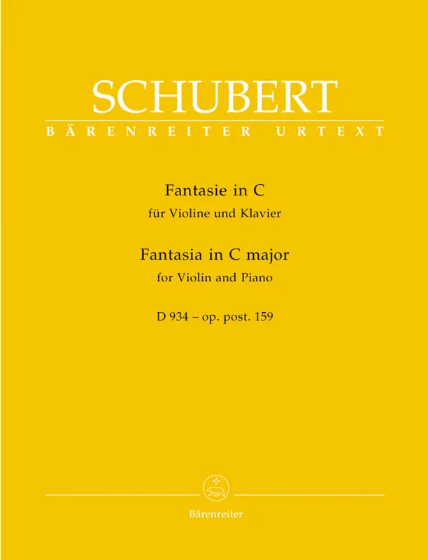 Bargain Schubert Fantasie for Violin and Piano C major op. post. 159 D 934
