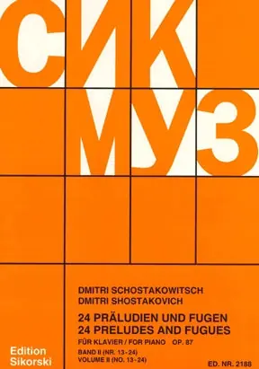 Shostakovich 24 Preludes and Fugues, Op. 87 - Volume 2 (Nos. 13-24) Limited Offer