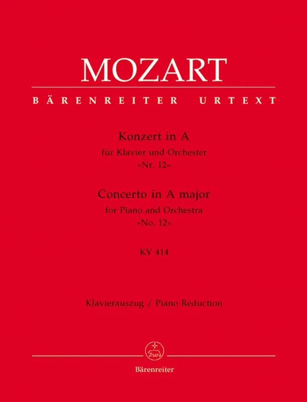 Mozart Concerto for Piano and Orchestra No. 12 A major K. 414 (Piano Reduction) One Day Deal