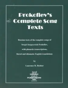 Prokofiev Complete Song Texts Fast Shipping