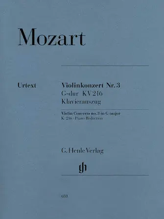 Mozart Violin Concerto No 3 in G major K216 Professional Grade