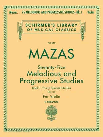 Mazas 75 Melodious and Progressive Studies Opus 36 Book 1 Violin Method Markdown
