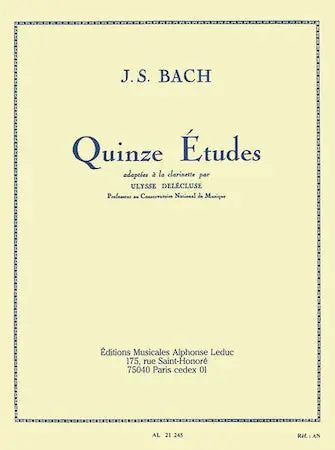 Bach/Delecluse 15 Etudes Clarinette Same Day Shipping