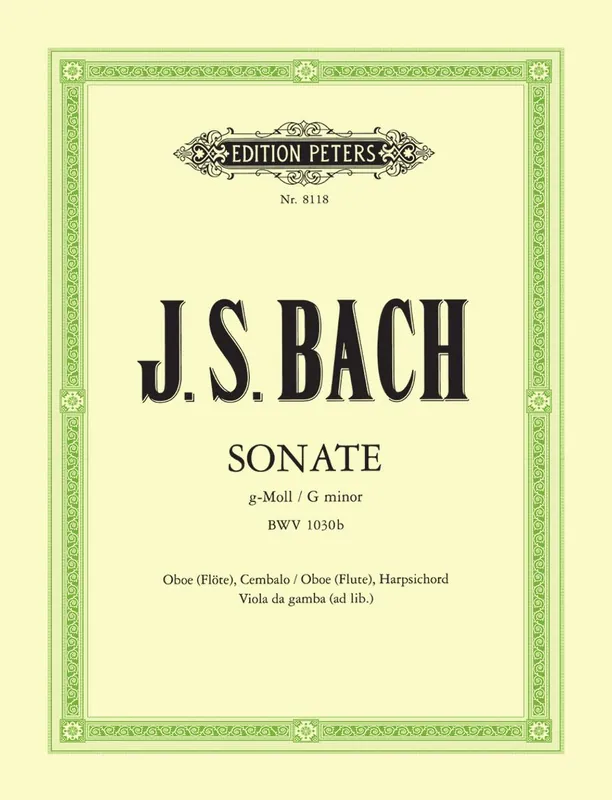 Bargain Bach Sonata in g minor BWV 1030b