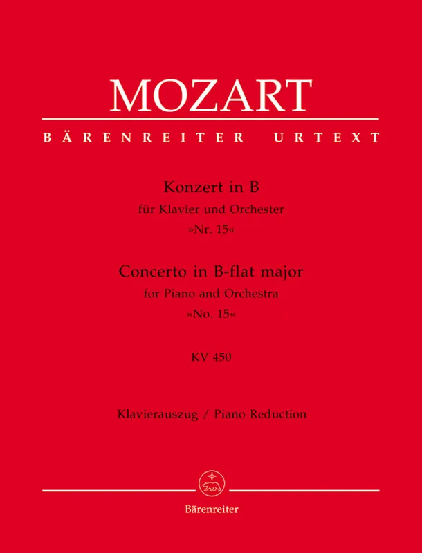 Mozart Concerto for Piano and Orchestra Nr. 15 B-flat major K. 450 (Piano Reduction) Handmade
