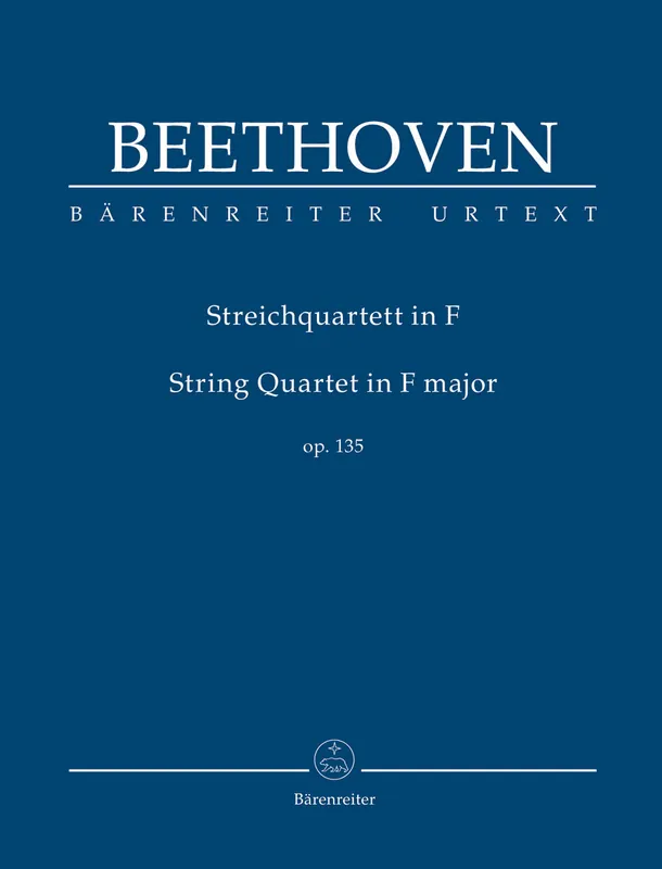 Beethoven String Quartet in F major op. 135 Study Score Top Rated
