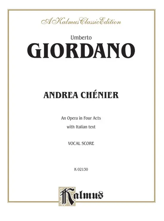 Hassle-Free Returns Giordano Andrea Chenier Vocal Score