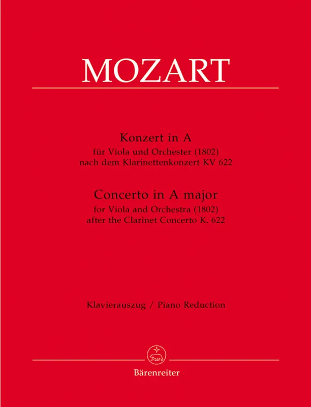Bargain Mozart Concerto for Viola and Orchestra A major (1802) (after the Clarinet Concerto K. 622)