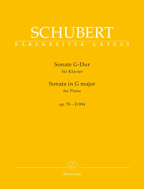 Must Have Schubert Sonata for Pianoforte G major op. 78 D 894
