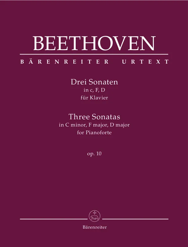 Bulk Order Beethoven Three Sonatas for Pianoforte C minor, F major, D major op. 10