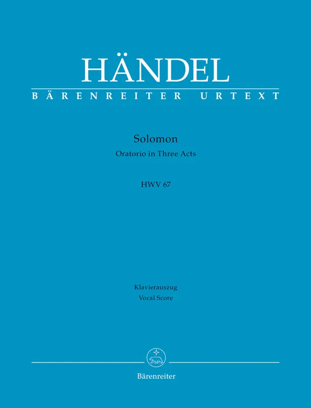 Seasonal Sale Handel Solomon HWV 67 -Oratorio in three acts-