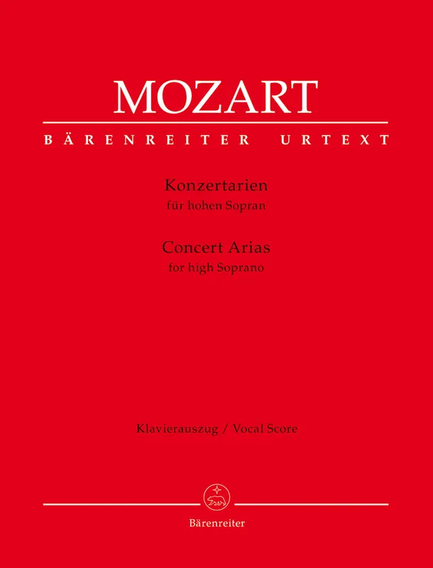 Mozart Concert Arias for High Soprano Authentic