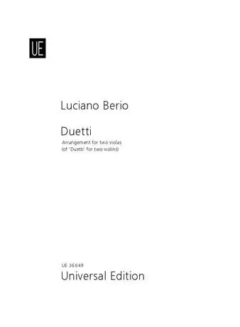 Berio: Duetti for 2 violas Final Sale