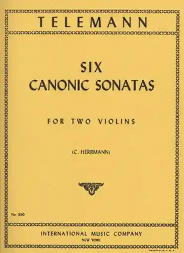 Telemann Six Canonic Sonatas for 2 Violins Order Now