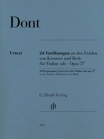 Dont 24 Preparatory Exercises to the Studies of Kreutzer and Rode for Violin Solo Op. 37 Reduced Price