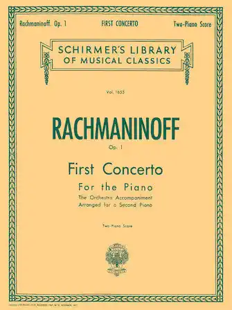 Instant Buy Rachmaninoff First Concerto for the Piano in F# Minor, Op. 1
