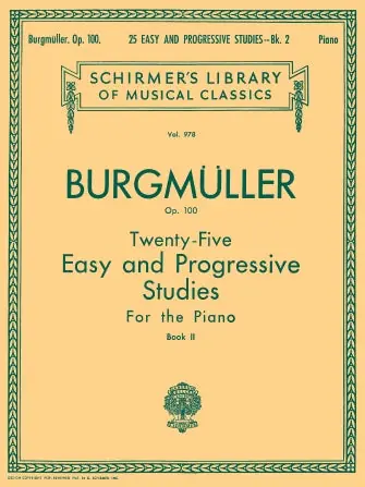 Burgmüller 25 Easy and Progressive Studies for the Piano, Op. 100 - Book 2 Price Cut