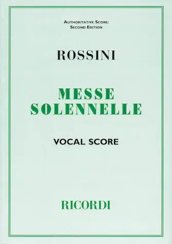 Weekend Sale Rossini Messa Solenne Vocal Score
