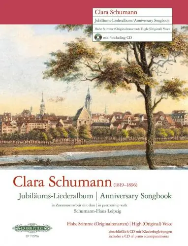 Clara Schumann Anniversary Songbook High Voice (Original Keys) No Minimum Order