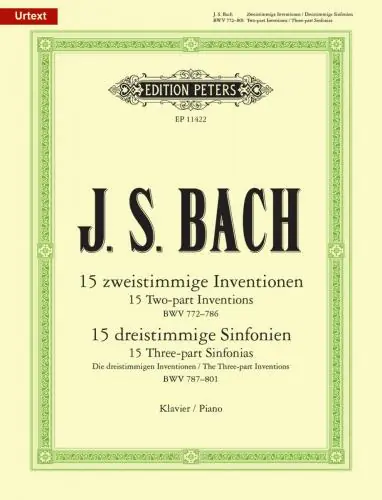 Authentic Bach Inventions and Sinfonias BWV 772-801 for Piano