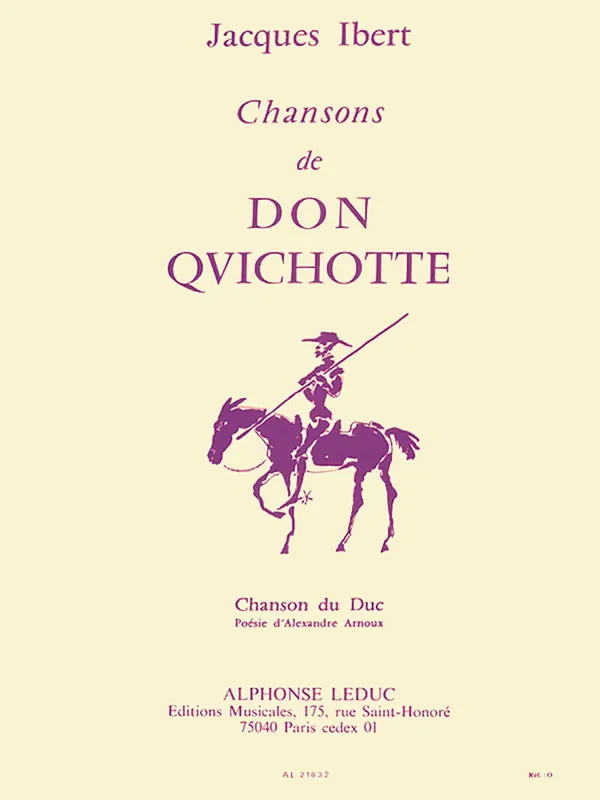 Ibert Chanson Du Duc Don Quichote Free Returns