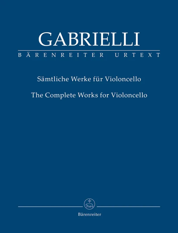 Gabrielli The Complete Works for Violoncello Hot Deal