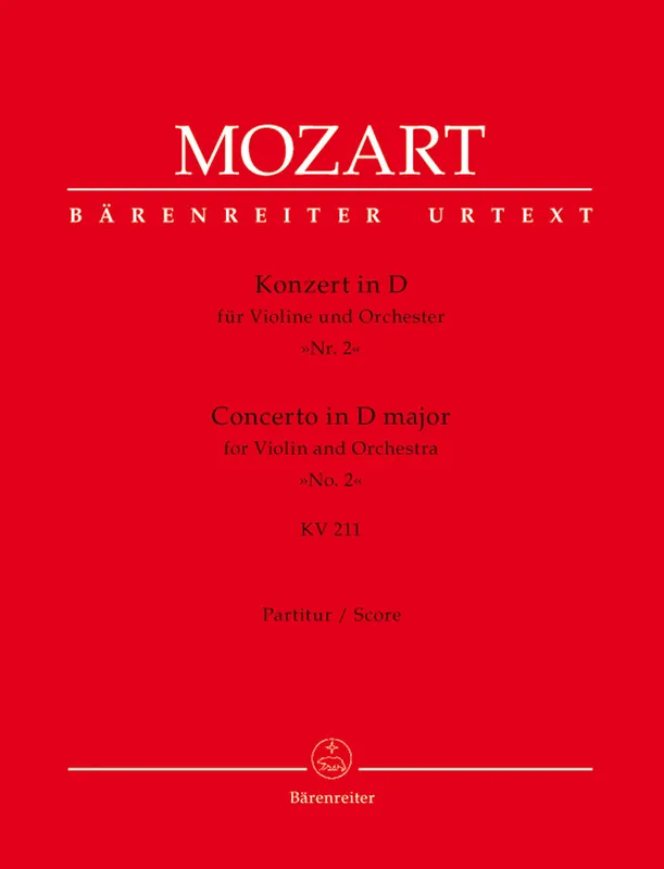 Mozart Concerto for Violin and Orchestra Nr. 2 D major K. 211 No Minimum Order