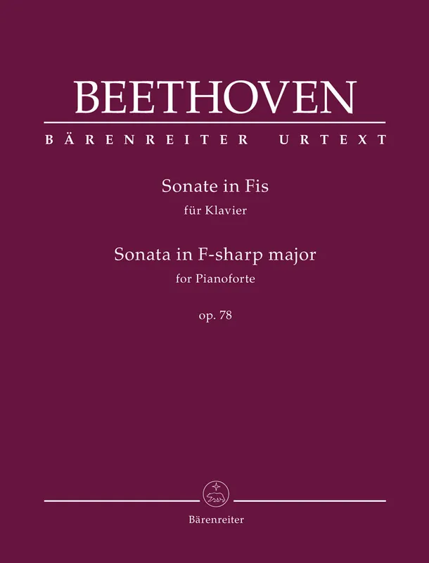 Beethoven Sonata for Pianoforte F-sharp major op. 78 Worldwide Shipping