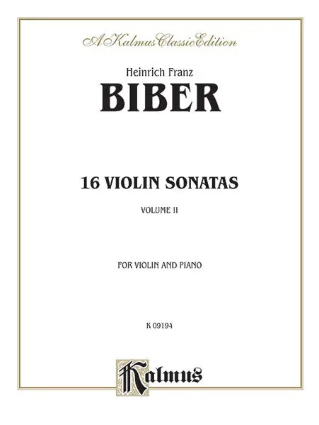 Biber 16 Violin Sonatas Volume 2 Last Chance