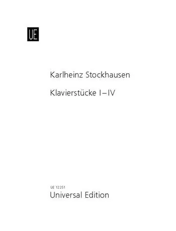 Trusted Brand Stockhausen: Piano Pieces 1-4