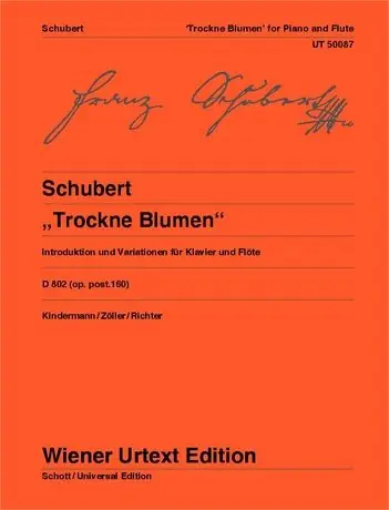 Schubert Introduction and Variations on "Trockne Blumen" for flute and piano - op. posth. 160 D 802 Limited Time