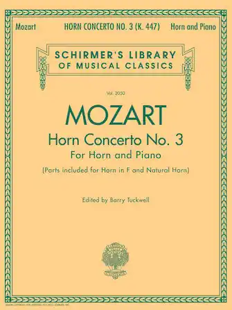 Mozart - Concerto No. 3, K. 447 for Horn Factory Price
