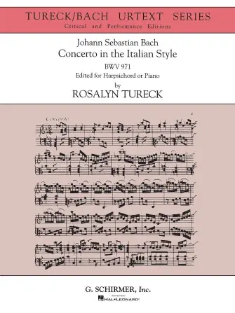 Bach Piano Concerto in the Italian Style (Piano or Harpsichord), Tureck Bach Urtext Series Get Yours